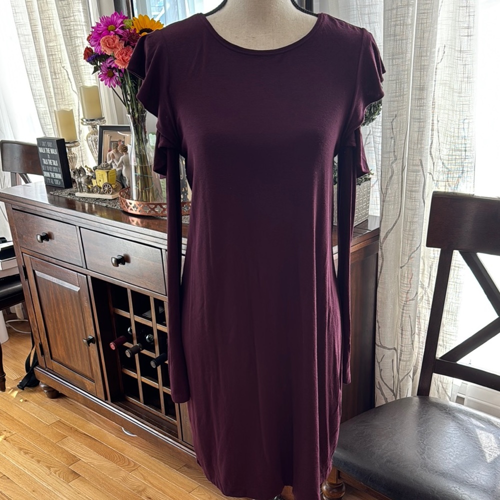Elegant Burgundy Dress